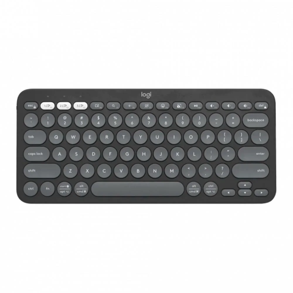 Teclado Sem Fio Logitech Pebble Keys 2 K380s Bluetooth/USB Grafite 920-011789