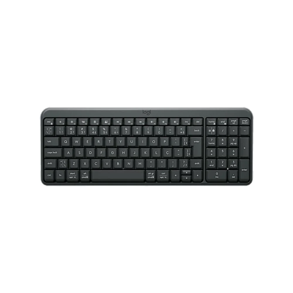 Teclado Sem Fio Logitech K250 Compacto ABNT2 Grafite 920-013448