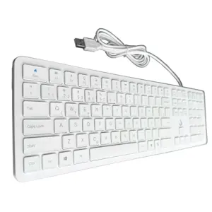 Teclado Slim Rise Mode USB 2.0 ABNT2 Branco RM-TS-FW