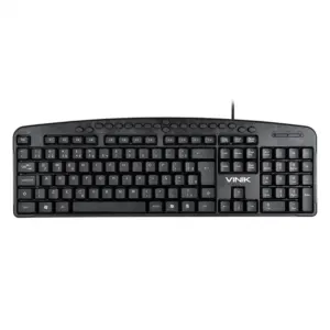 Teclado Multimídia Vinik Dynamic USB 107 + 20 Teclas ABNT2 Resistente à Água 1.8m Preto DT141