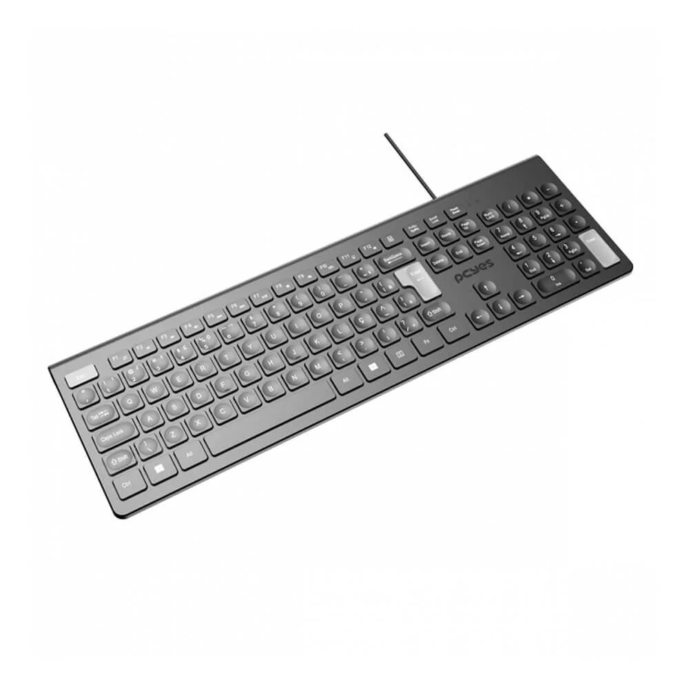 Teclado Multimídia PCyes Soft USB 2m PTOSF2AB
