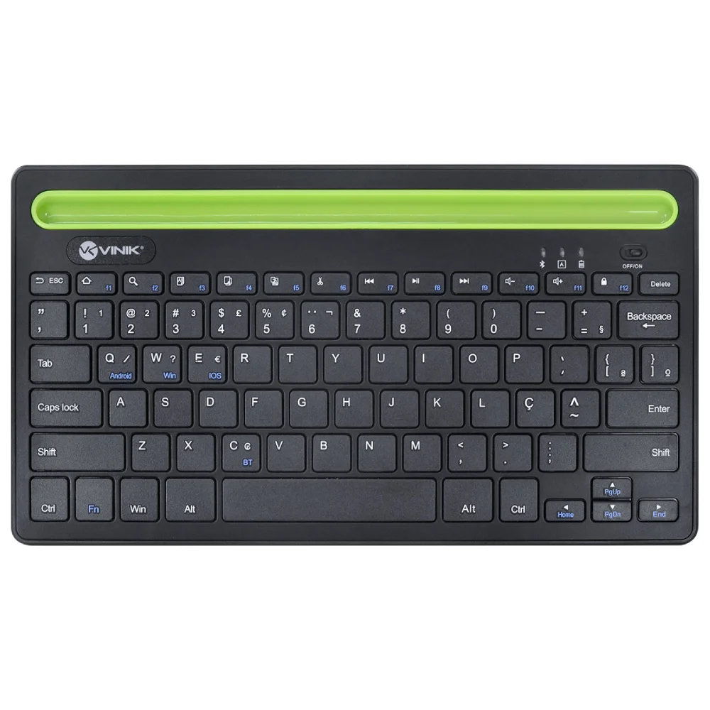 Teclado Bluetooth Vinik para Tablet/Smartphone ABNT Preto DT200