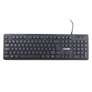 Teclado Vinik Chocolate Slim USB Resistente a Respingos ABNT2 Preto TC100