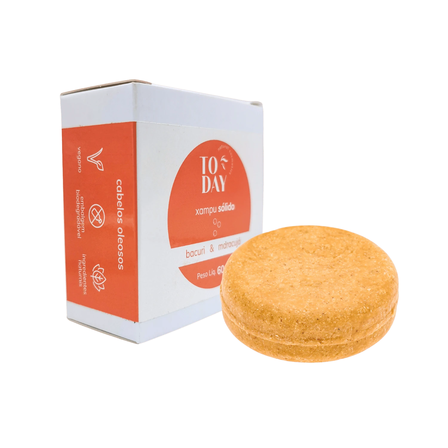 Shampoo Sólido Today Natural Cosmetics Bacuri & Maracujá 60g