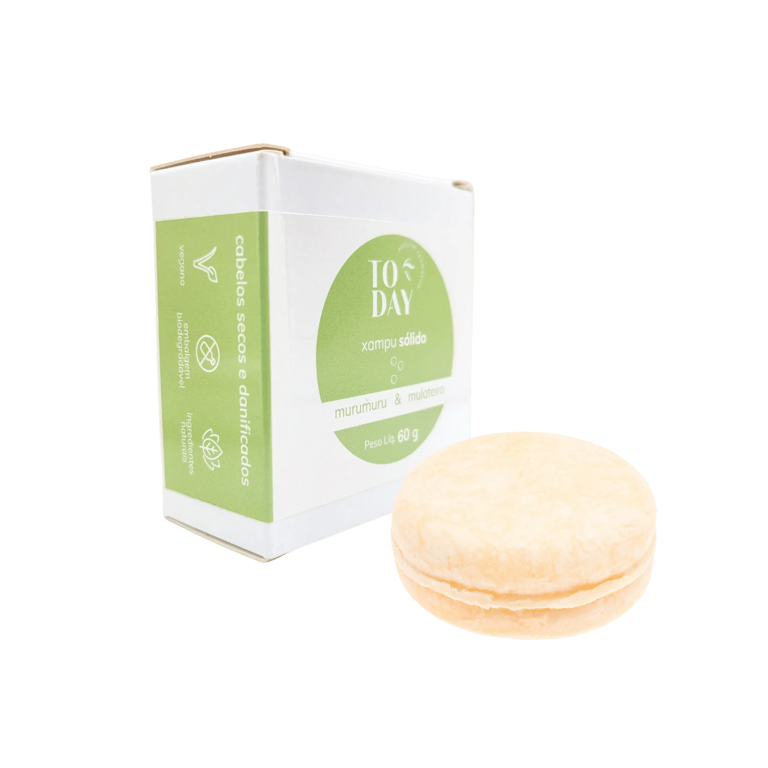 Shampoo Sólido Today Natural Cosmetics Murumuru & Mulateiro 60g