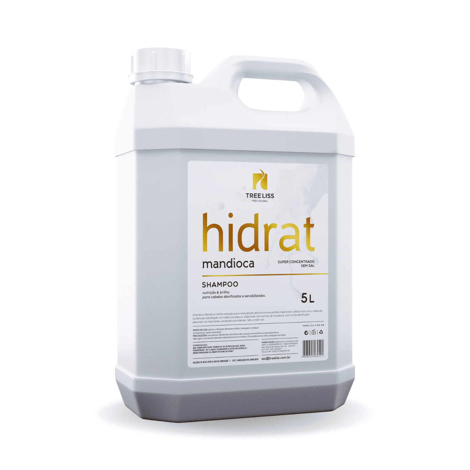 Shampoo TreeLiss Profissional Hidrat Mandioca Lavatório 5L