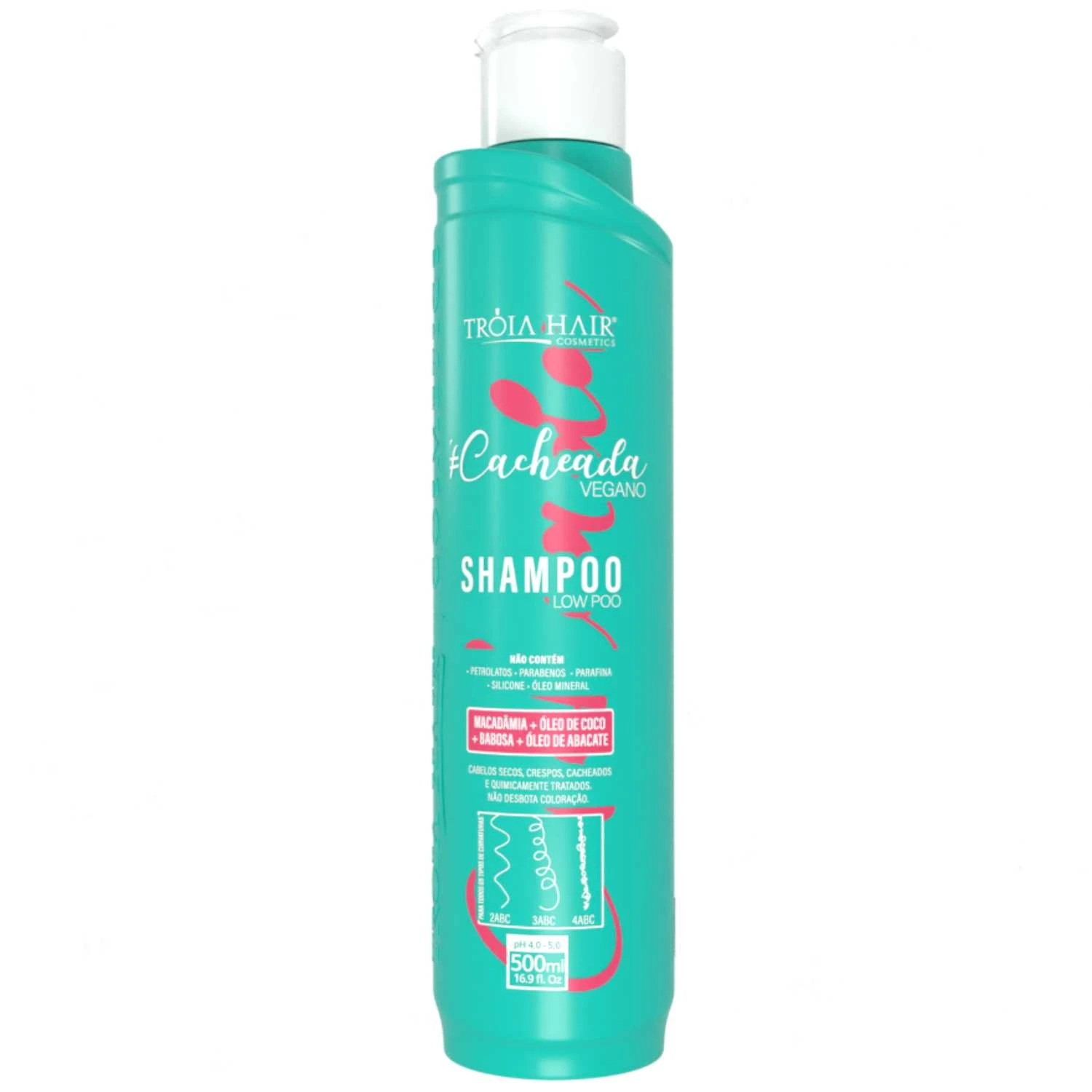 Shampoo Low Poo Tróia Hair Cosmetics Cacheada Vegano 500ml