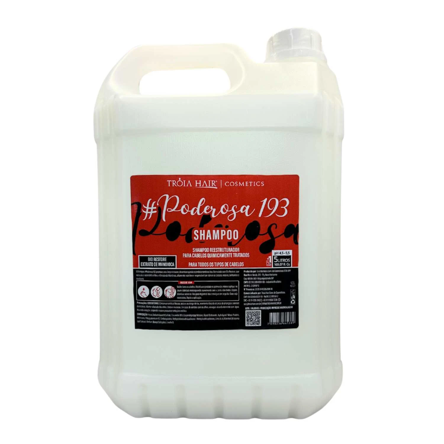 Shampoo Tróia Hair Cosmetics Poderosa 193 5L