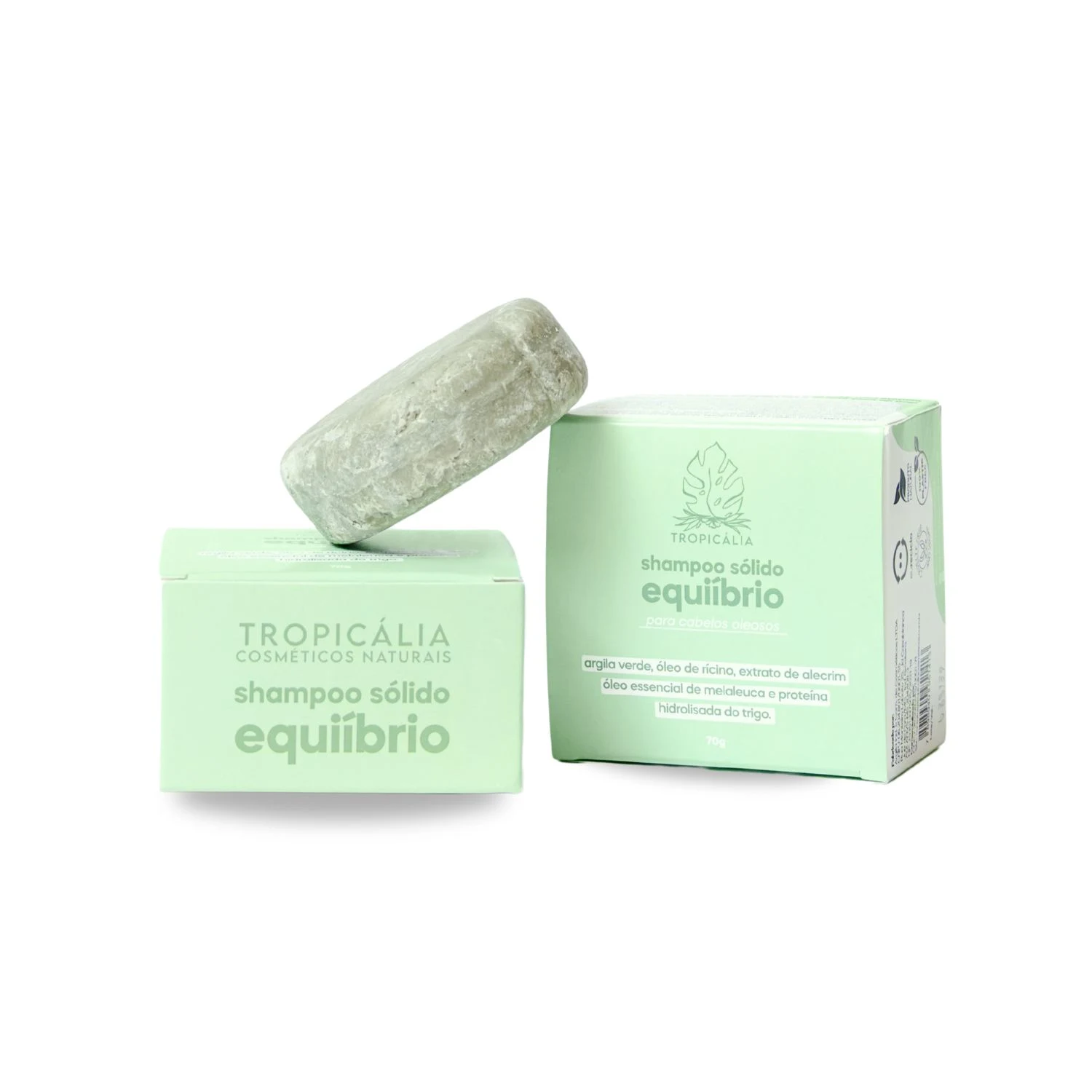 Shampoo Sólido Antioleosidade Tropicália Cosméticos Naturais Equilíbrio 70g