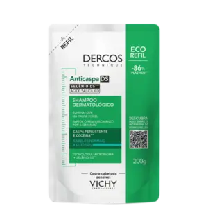 Shampoo Anticaspa Vichy Dercos DS para Cabelos Equilibrados a Oleosos Refil 200g