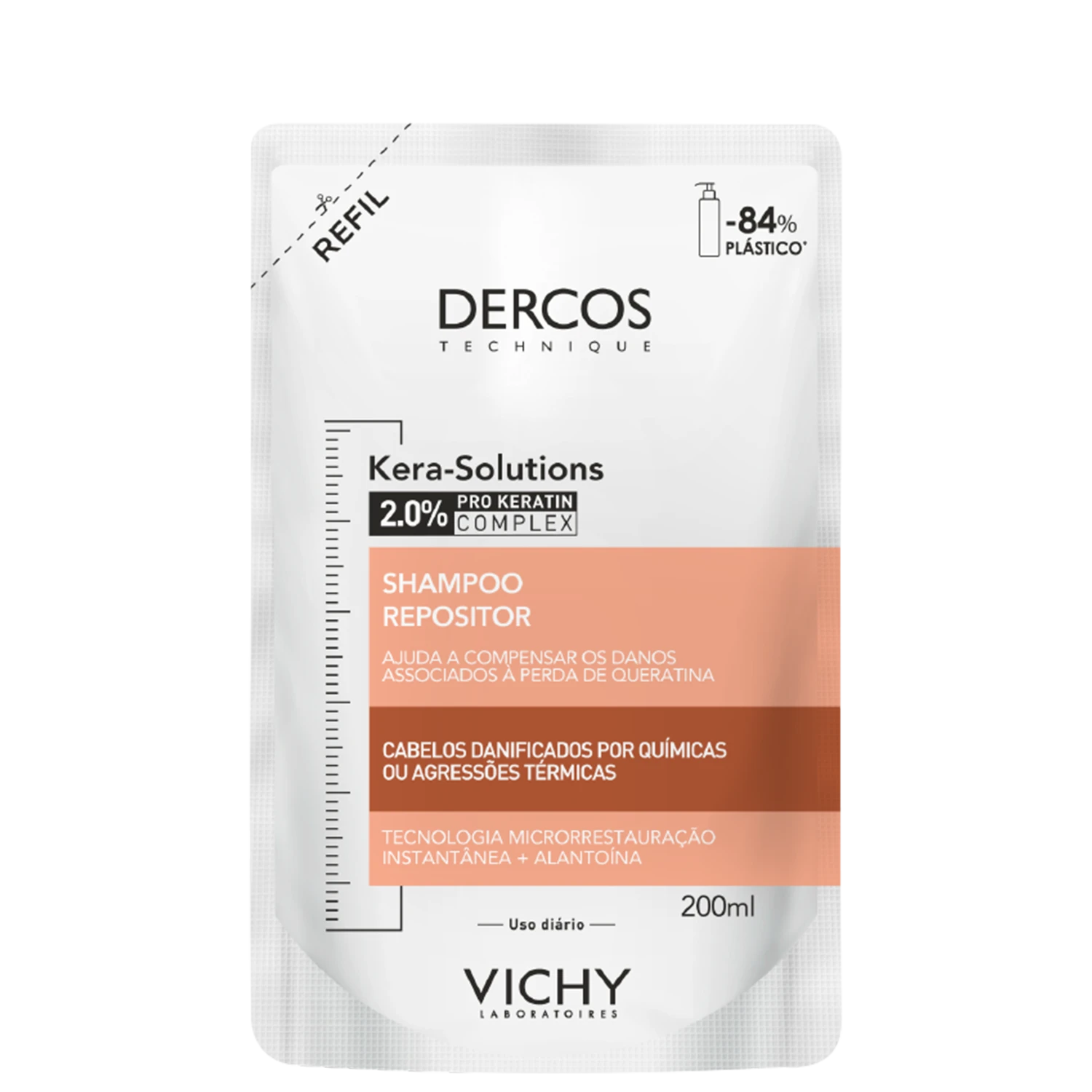 Shampoo Repositor Vichy Dercos Kera-Solutions Refil 200ml