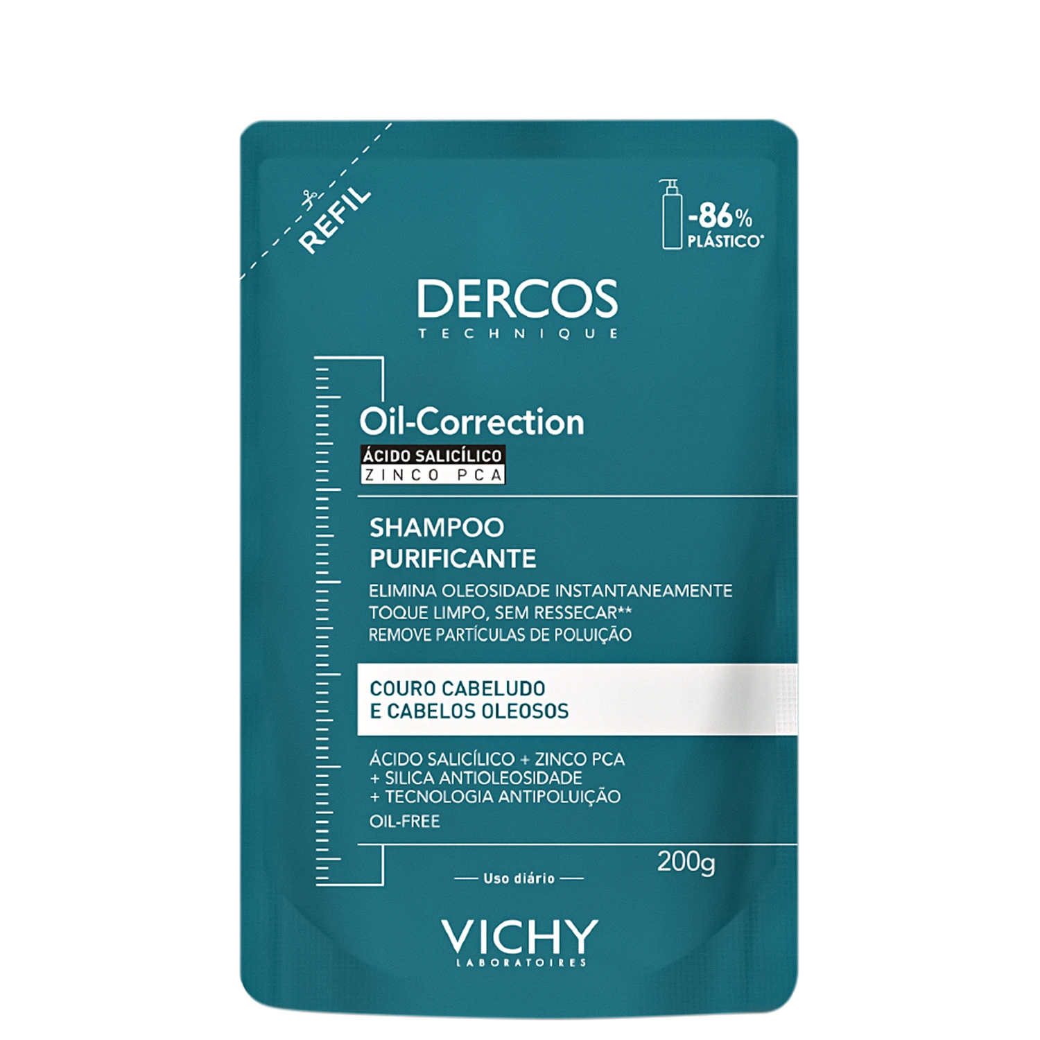 Shampoo Purificante Vichy Dercos Oil-Correction Refil 200g