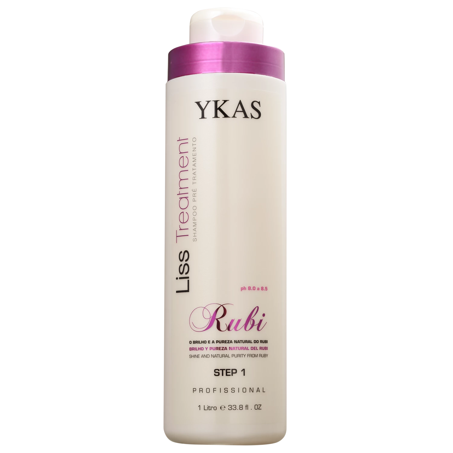 Shampoo Pré-Tratamento Ykas Liss Treatment Rubi Step 1 1L