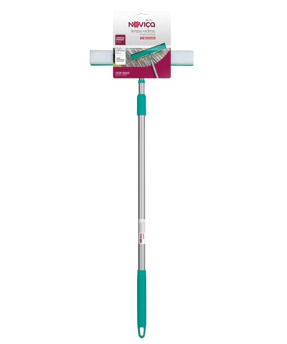 Noviça - Mop Limpa Vidros 2 em 1: Lava e Seca com Cabo Extensível Até 1,17m Bettanin