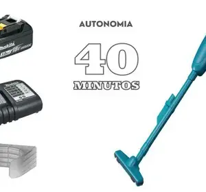 Aspirador de Pó Vertical Makita Vassoura a Bateria Bivolt