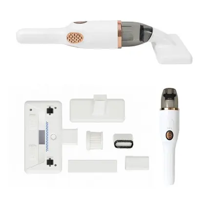 Aspirador de Pó Vertical Genérico Sem Fio Recarregável com Filtro Lavável Branco