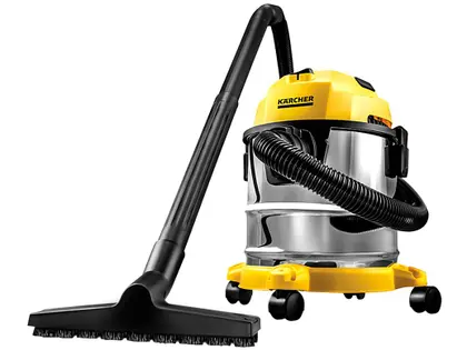 Aspirador de Pó e Água 3 em 1 Kärcher WDL 1S 1700W com Filtro HEPA Amarelo