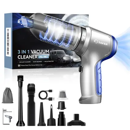 Aspirador de Pó Vertical Saker Sem Fio 15000PA Azul