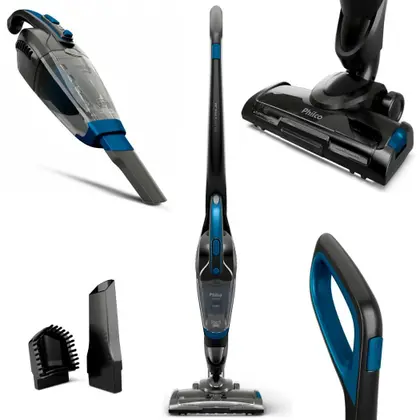 Aspirador de Pó Vertical Philco Turbo Brush 2 em 1 Sem Fio 1L Bivolt com LED PAS56