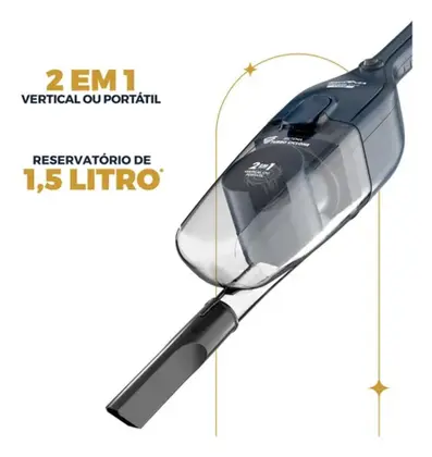 Aspirador de Pó Vertical Britânia 2 em 1 1400W 1.5L Azul 127V BAS30