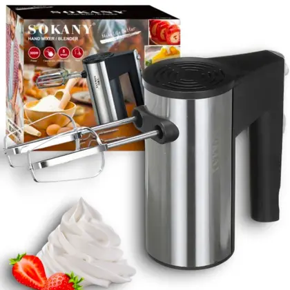 Batedeira Planetária de Mão Elétrica Portátil Inox 110V