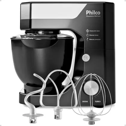 Batedeira Planetária Philco 900W 5L 12 Velocidades Preta