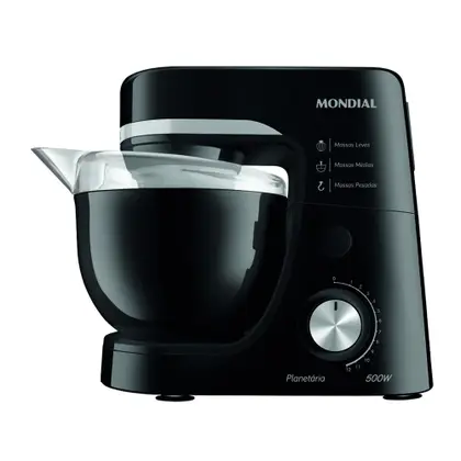 Batedeira Planetária Mondial 500W Preta BP-03