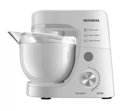 Batedeira Planetária Mondial 500W 12 Velocidades BP-03-W