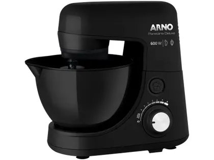 Batedeira Planetária Arno Deluxe 600W 8 Velocidades Preta SX34
