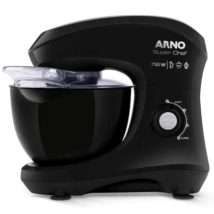 Batedeira Planetária Arno Super Chef 750W Preta 127V KM01
