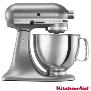 Batedeira Planetária KitchenAid Artisan Stand Mixer com 3 Batedores Silver