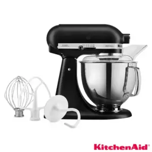 Batedeira Planetária KitchenAid Artisan Stand Mixer 10 Velocidades 3 Batedores Black Matte