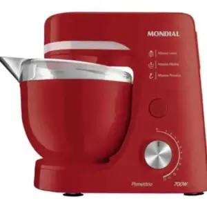 Batedeira Planetária Mondial 700W 12 Velocidades Vermelha BP-03-R Batedeira Planetária Mondial 700W 12 Velocidades Vermelha BP-03-R