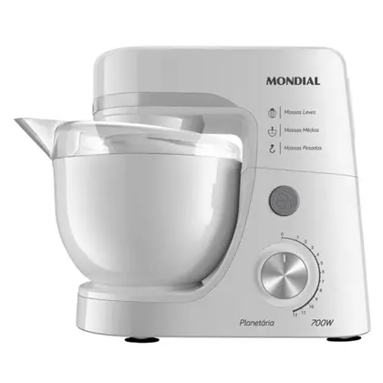 Batedeira Planetária Mondial Premium 700W Branca 110V BP-03W