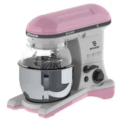 Batedeira Planetária Braesi Eclair 800W Rosa Bivolt BP-500
