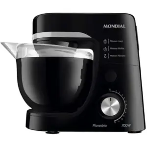 Batedeira Planetária Mondial 700W 4.5L Preta 220V BP-03-B Batedeira Planetária Mondial 700W 4.5L Preta 220V BP-03-B