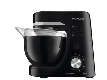 Batedeira Planetária Mondial 700W Preta 127V BP-03-B