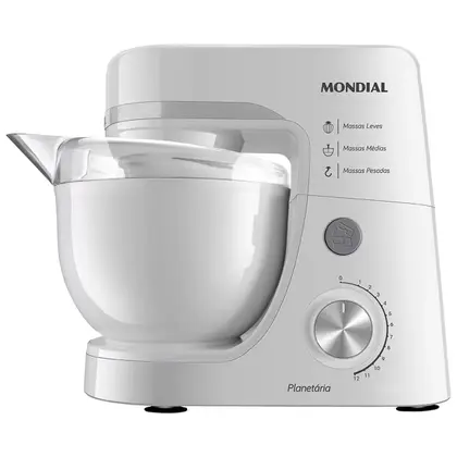 Batedeira Planetária Mondial 700W 4.5L Branca 220V BP-03-W