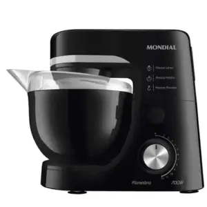 Batedeira Planetária Mondial 700W 3 Batedores Preta BP-03 Batedeira Planetária Mondial 700W 3 Batedores Preta BP-03