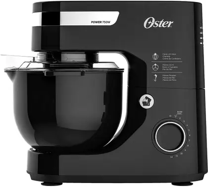 Batedeira Planetária Oster 750W 12 Velocidades Preta 127V OBAT610