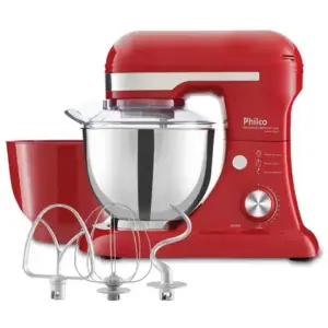 Batedeira Planetária Philco Turbo Inox Duas Tigelas Antirrespingos 110V