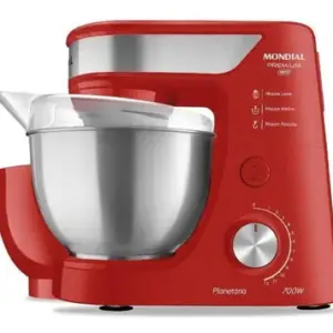 Batedeira Planetária Mondial Premium Inox Vermelho/Inox BP-02P-R-TI Batedeira Planetária Mondial Premium Inox Vermelho/Inox BP-02P-R-TI