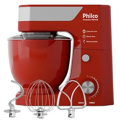 Batedeira Planetária Philco Turbo 900W 5L 12 Velocidades 220V PBP90B
