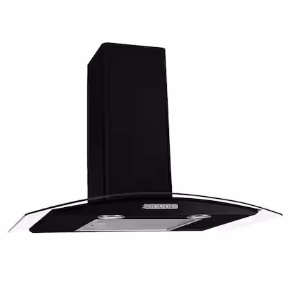 Coifa de Parede Fogatti Duto Slim Vidro Curvo 70cm Black