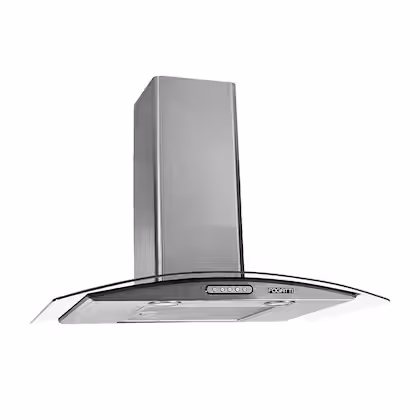 Coifa de Parede Fogatti Duto Slim Vidro Curvo 70cm Inox