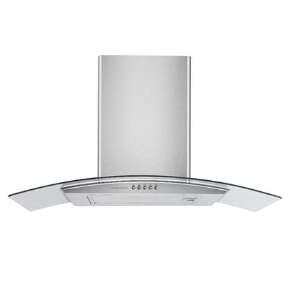 Coifa de Parede Agratto Residencial Vidro Curvo 90cm Inox CPV90