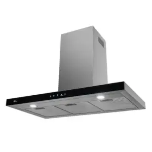 Coifa de Parede Fischer Infinity Vidro Digital Touch 90cm Preto Inox 220V Coifa de Parede Fischer Infinity Vidro Digital Touch 90cm Preto Inox 220V