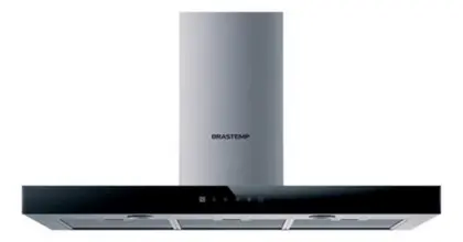 Coifa de Parede Brastemp Touch On Glass 90cm Inox 127V