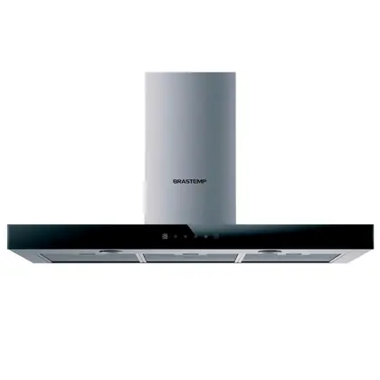 Coifa de Parede Brastemp T-Box 90cm Inox com 3 velocidades, Turbo, Painel Touch e Timer BAE90AR