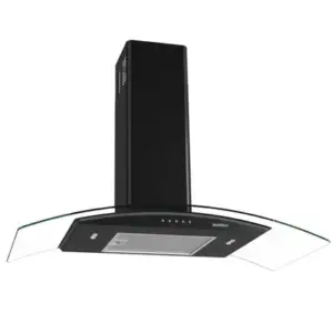 Coifa de Parede Nardelli Clean Vidro Curvo 90cm Black Coifa de Parede Nardelli Clean Vidro Curvo 90cm Black